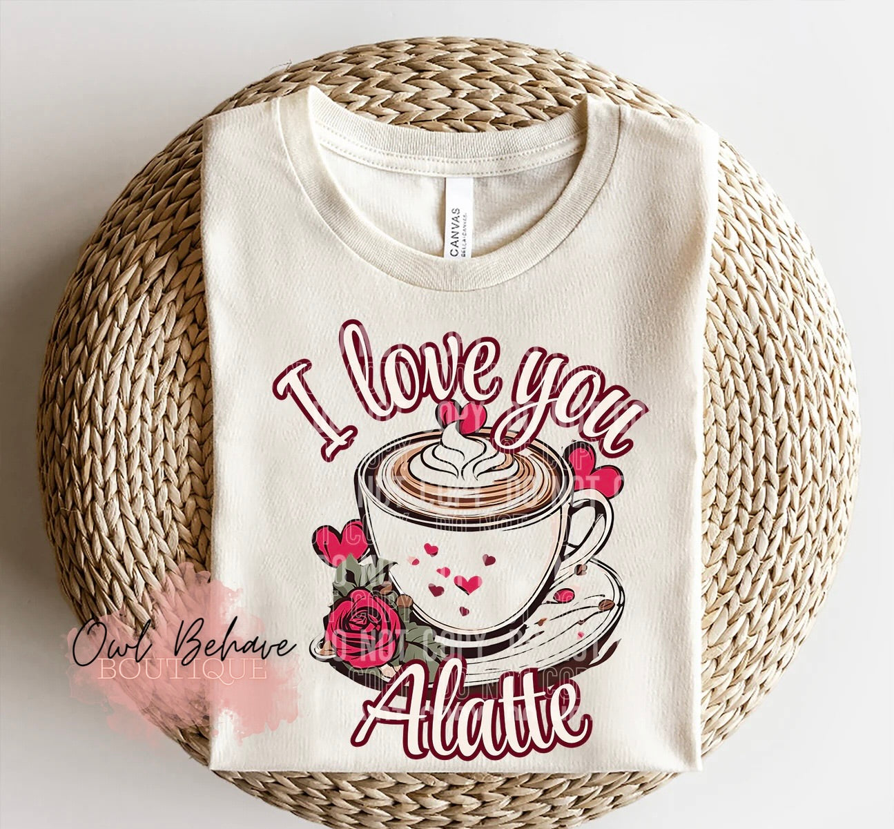 I Love You A Latte Adult T-Shirt