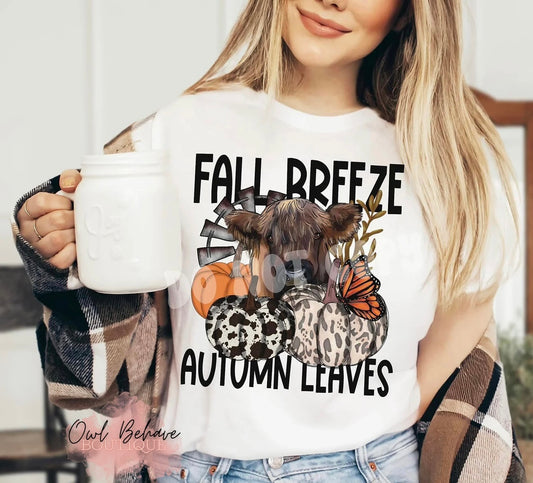 Fall Breeze Autumn leaves Adult T-Shirt