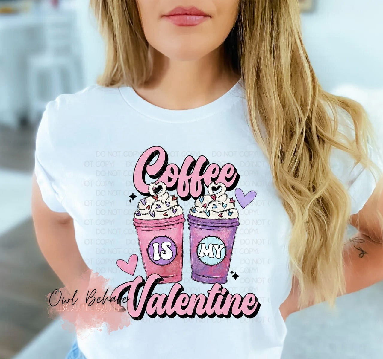 Coffee Is My Valentine Adult T-Shirt