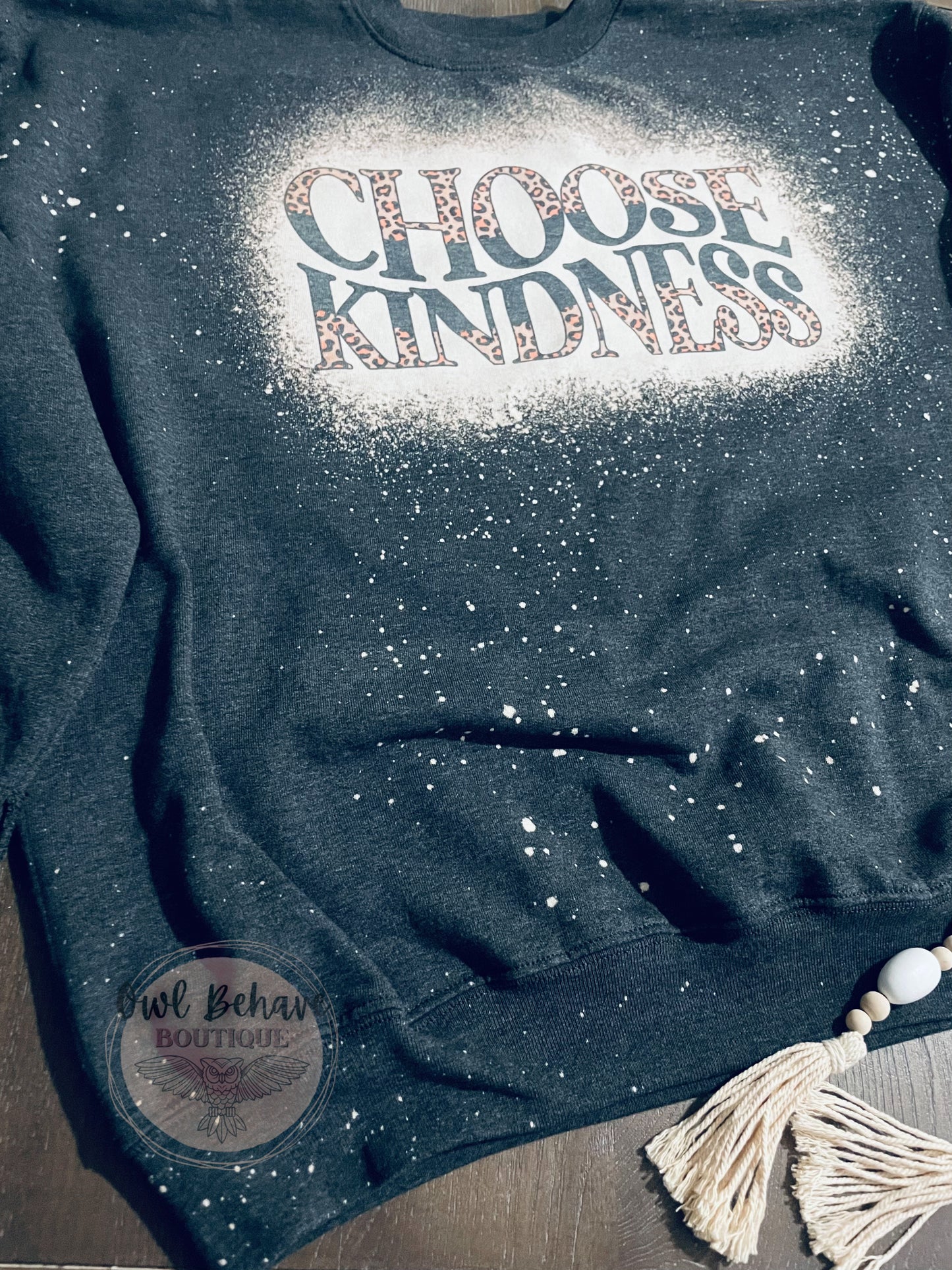 Choose Kindness Bleached Crewneck Sweatshirt
