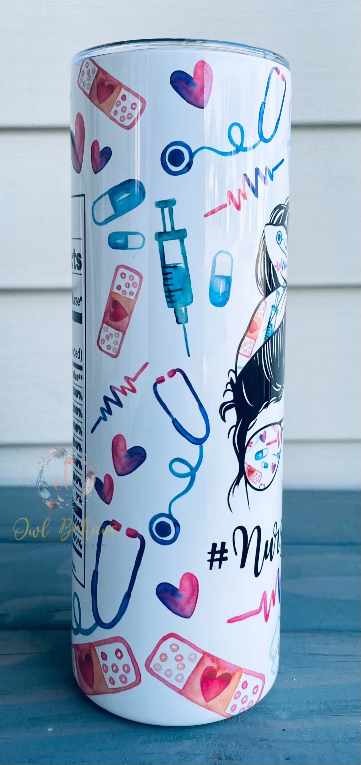 Nurse Nutrition Facts Sublimation Tumbler