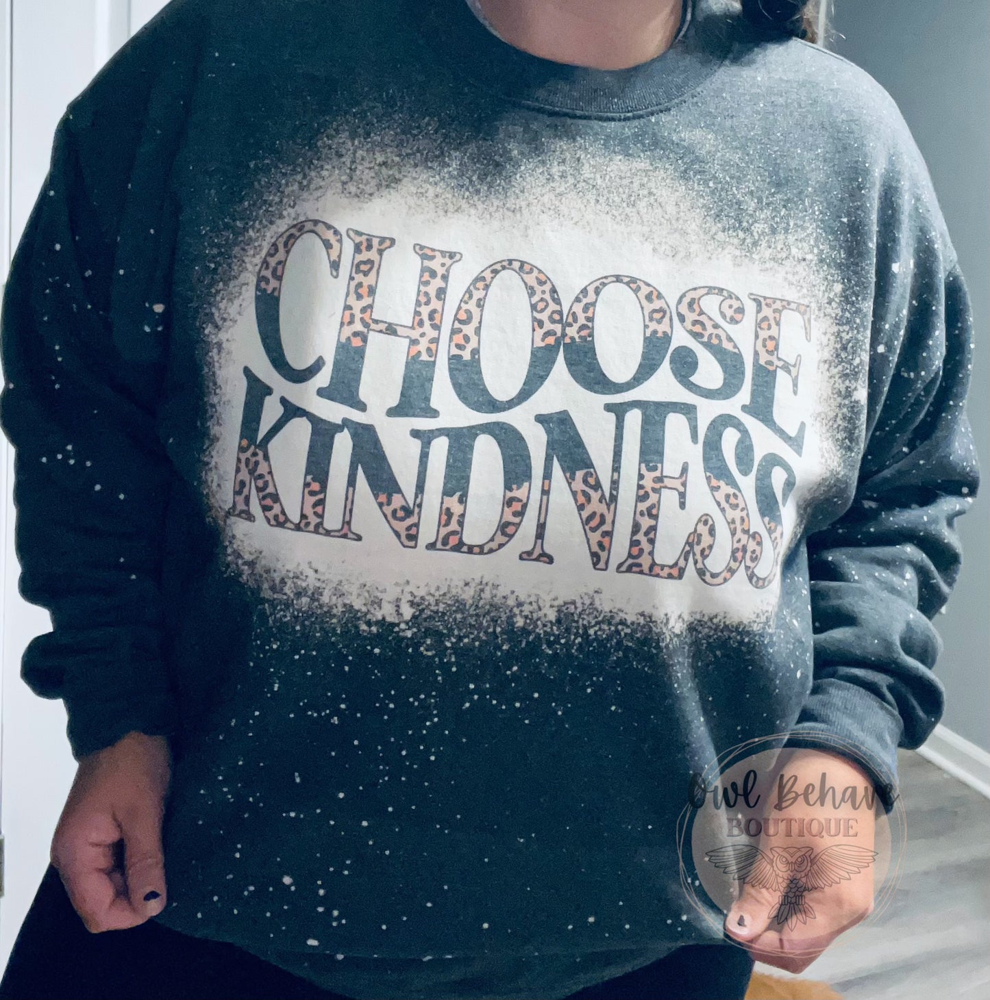 Choose Kindness Bleached Crewneck Sweatshirt