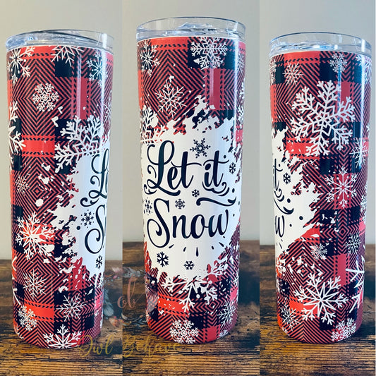 Let It Snow Sublimation Tumbler